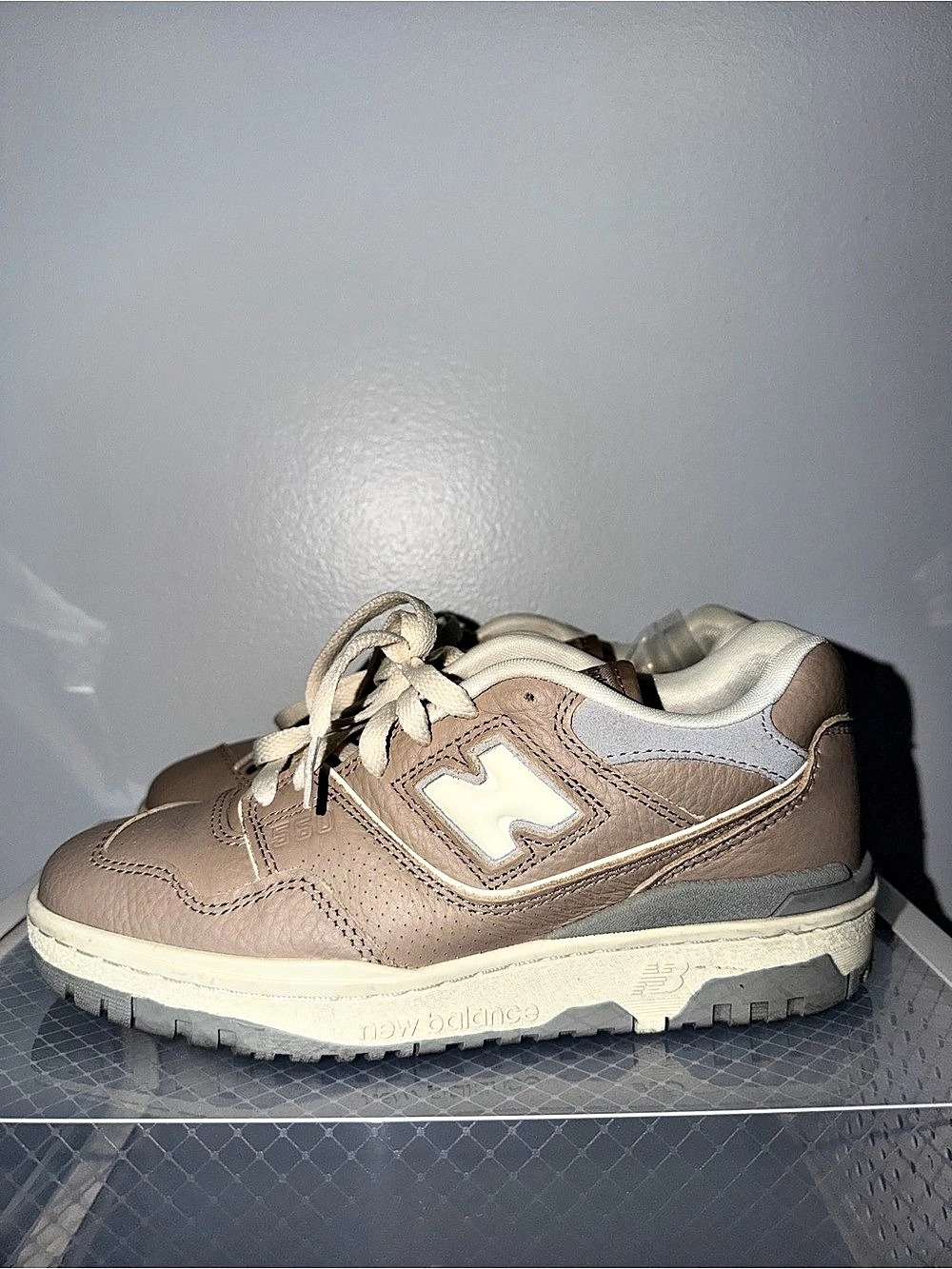 New Balance 550 Bisque Flat Taupe Sneakers Brown & White